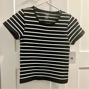 Elodie Monochrome Striped Top